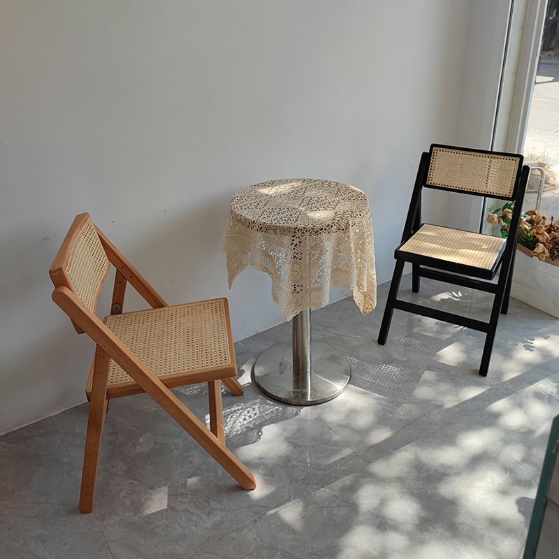 Silla de comedor individual con respaldo abierto, silla de haya maciza de estilo contemporáneo