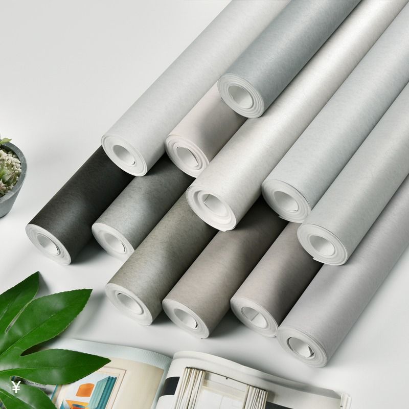 Modern Pure Color Wallpaper Roll Non-Woven Material Unpasted Multicolor Wall Art for Living Room