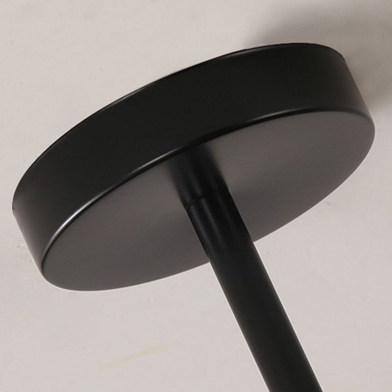 Amber/Blue/Clear Glass Spherical Chandelier Light Post Modern 6/8/10 Lights Black Pendant Lamp for Bedroom