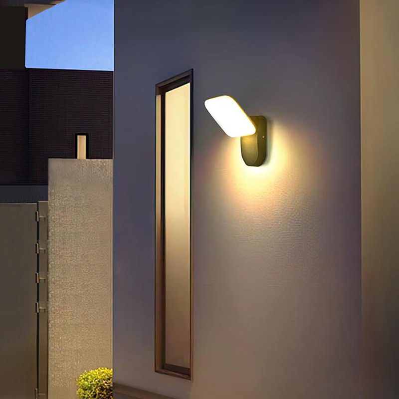 Geometric Shape Wall Lamp Modern Style Metal 1 Light Wall Light in White/Black