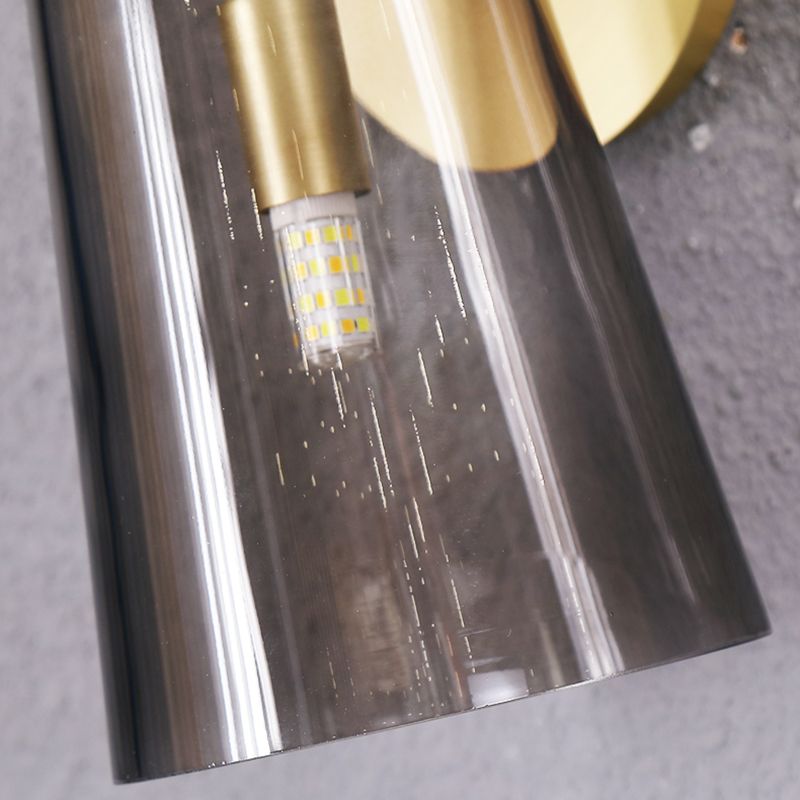 Minimalist Shaded Wall Lighting Fixture Glass Bedroom Wall Mounted Light Fixture