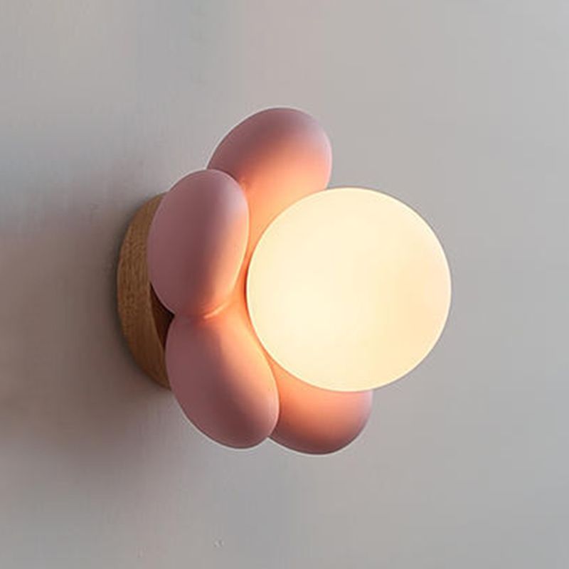 White/Pink Flush Mount Lighting Modernism Wall Light for Bedroom