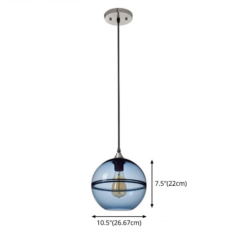 Moderne Design Globe Glass Anhänger Beleuchtung mit einer einzelnen Edison -Glühbirne