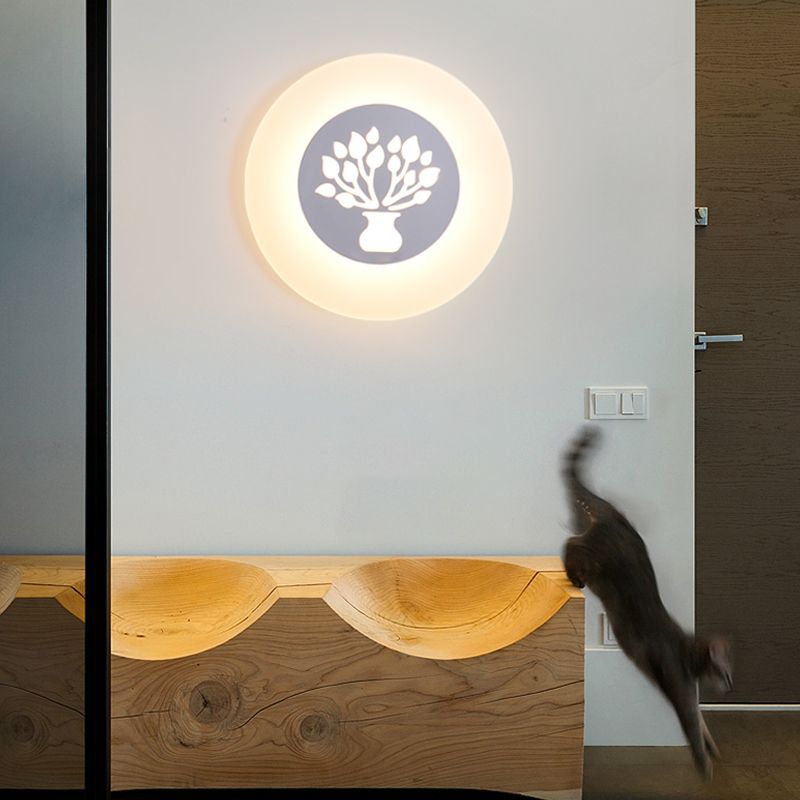 Moderner Stil Geometrischer Wandleuchten Metall Multi -Lichter Wandlampen in Weiß