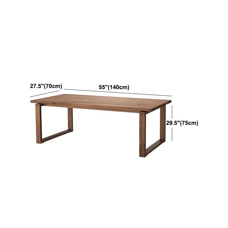 Pine Solid Wood Dining Table Rectangle Modern Dining Table with Sled Base