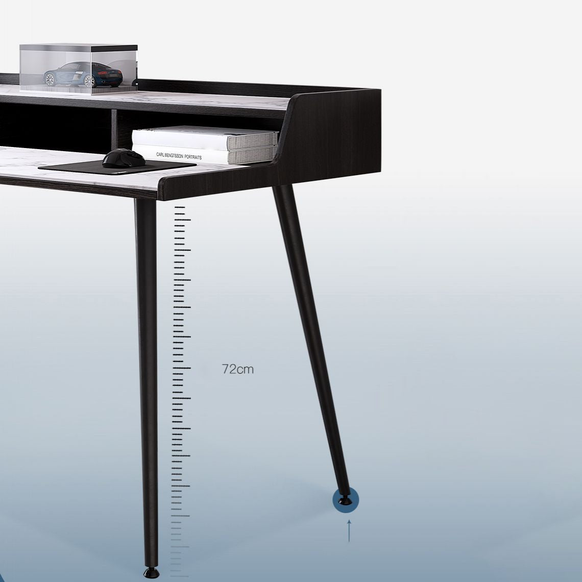 Industrial Style Stone Computer Desk Rectangular Office Desk