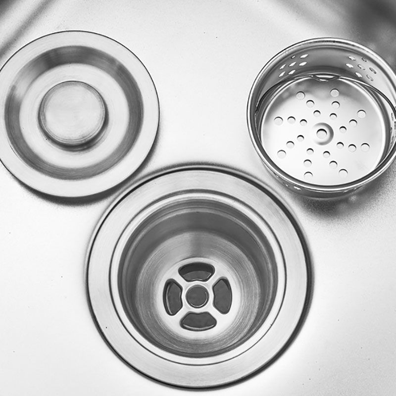Modern Style Kitchen Sink Stainless Steel Overflow Hole Design Kitchen Sink with Faucet