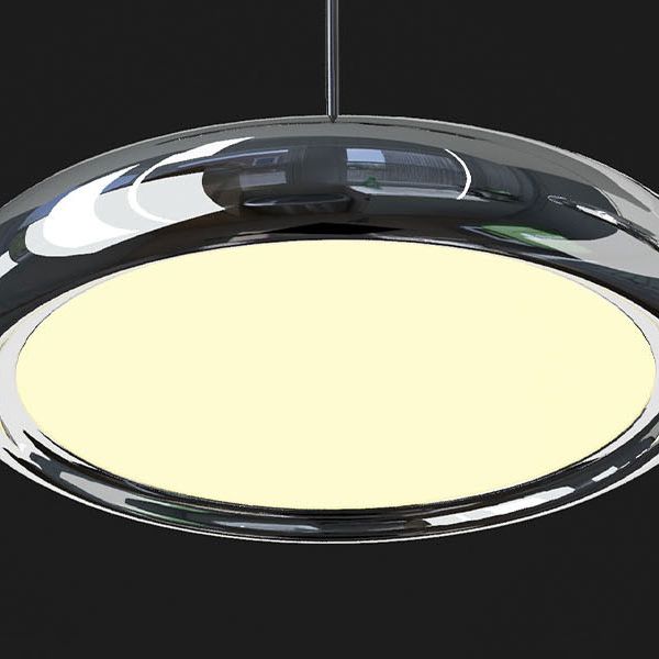 Pendentif rond en acier inoxydable