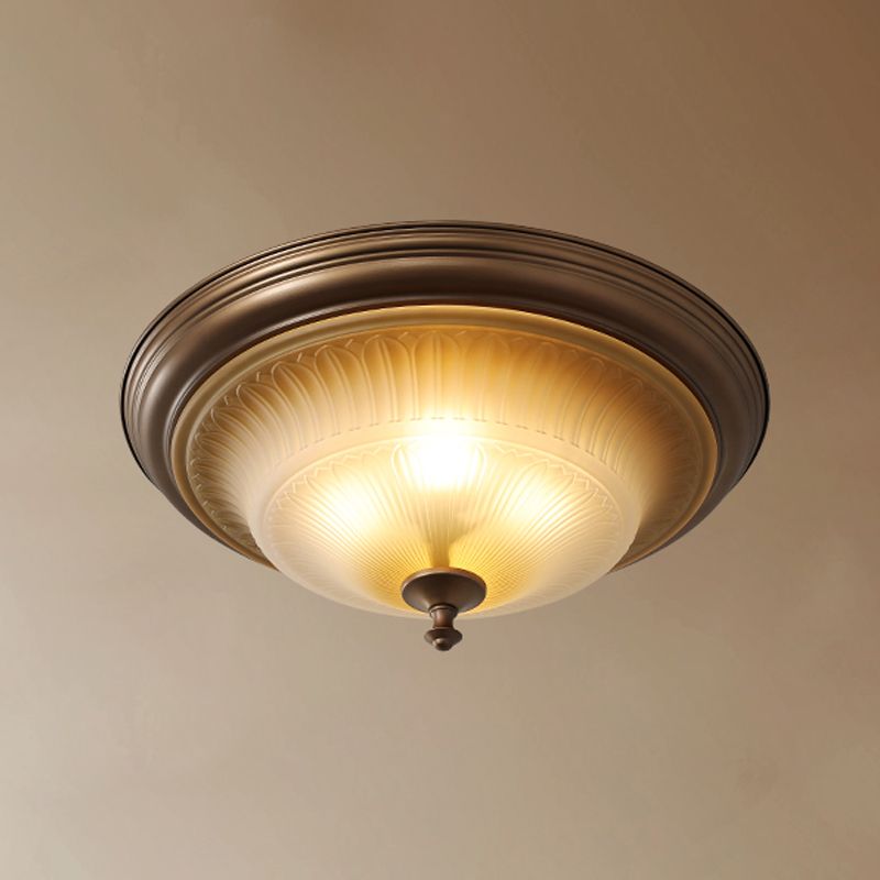 American Style Iron Ceiling Light Hemisphere Shape Ceiling Lamp for Bedroom