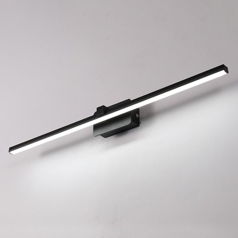 Luce di vanità lineare in bianco/nero Modernista 16 "/19.5" W Light Aibici per pareti in alluminio LED in luce calda/bianca