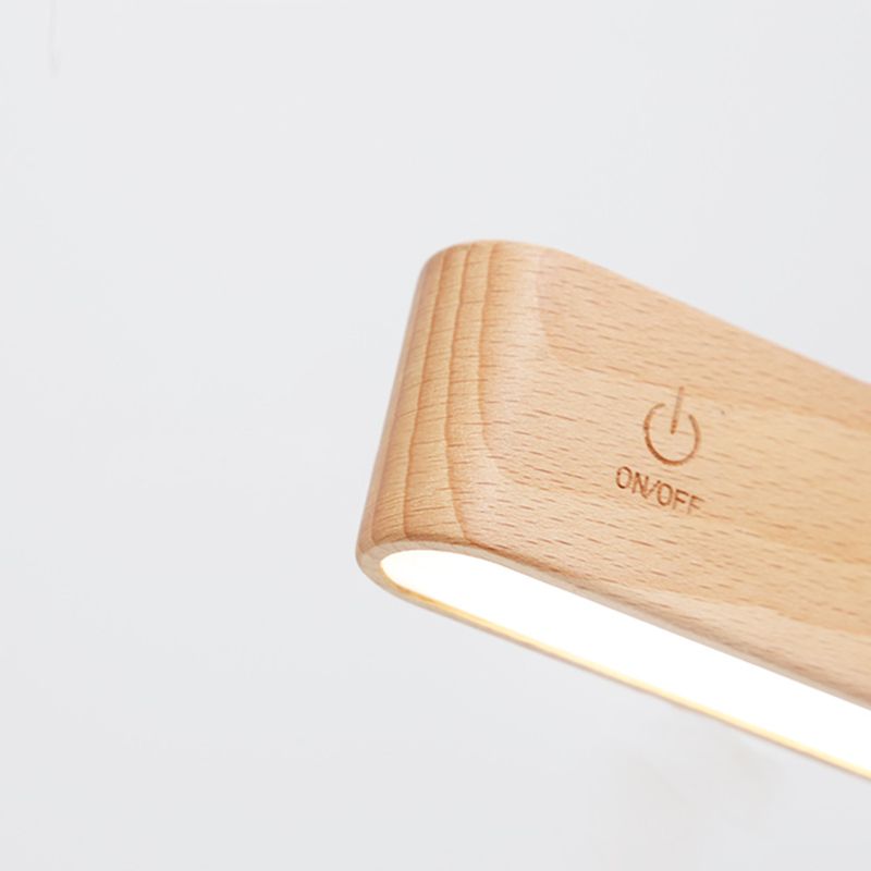 1 leichte moderne HolzlED -Wandleuchte Verstellbare Wandlampen für Schlafzimmer