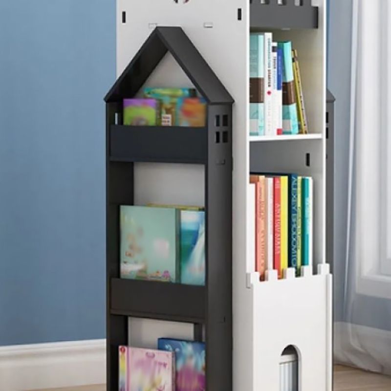 Scandinavian Style Open Back Bookshelf Standard Engineered Wood Bookcase