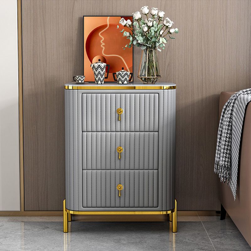 Classic Glam Vertical Lingerie Chest Stone Storage Chest with Drawers for Bedroom