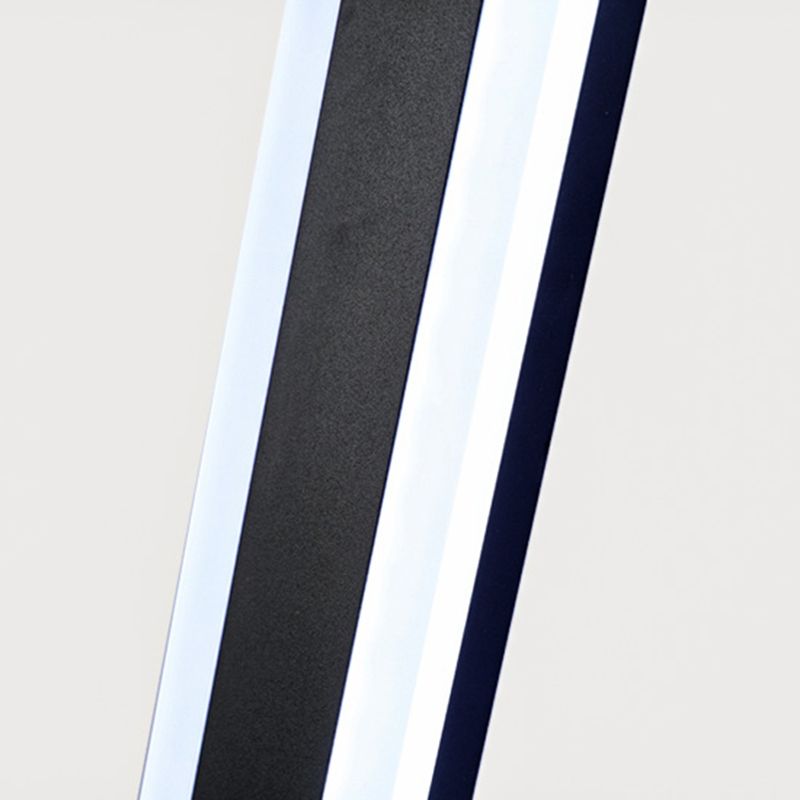 Metal Linear Shape Wall Lighting Modern Style 1-Light Wall Mounted Light in Black