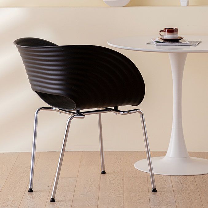 Contemporary Dining Chair Arm Chairs with Metal Legs for Kitchen