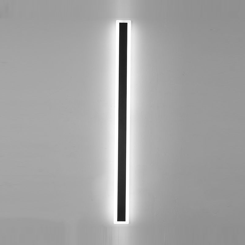 Modern Style Linear Shape Wall Sconce Metal 1 Light Sconce Lighting for Outdoor