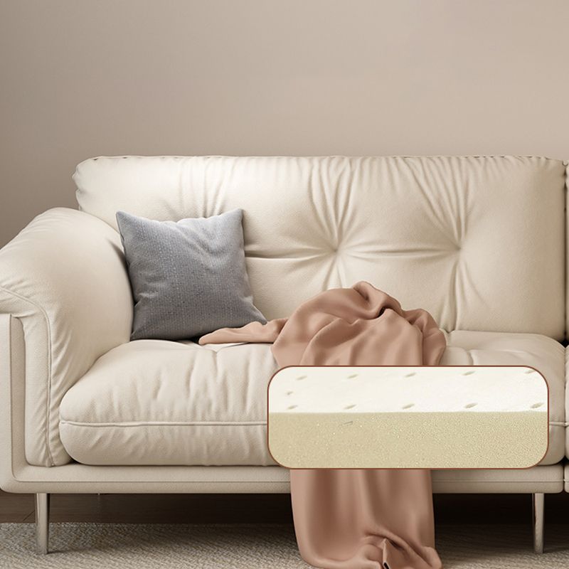 Modernistic Sofa Faux Leather Armless Sofa with Loose Back for Living Room