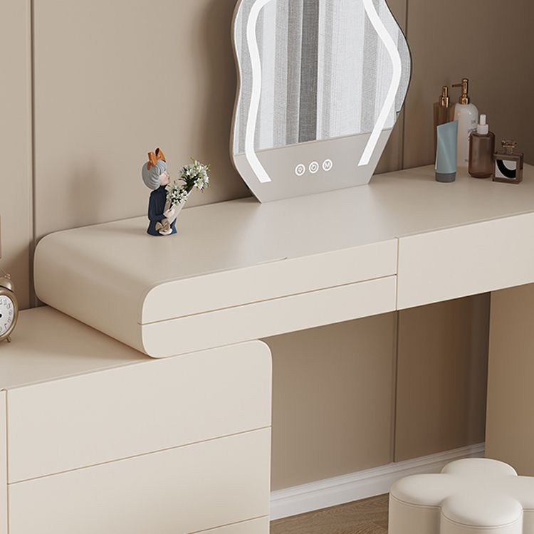 15.75" Wide Make-up Vanity White Makeup Vanity Desk Table with 6 Drawers