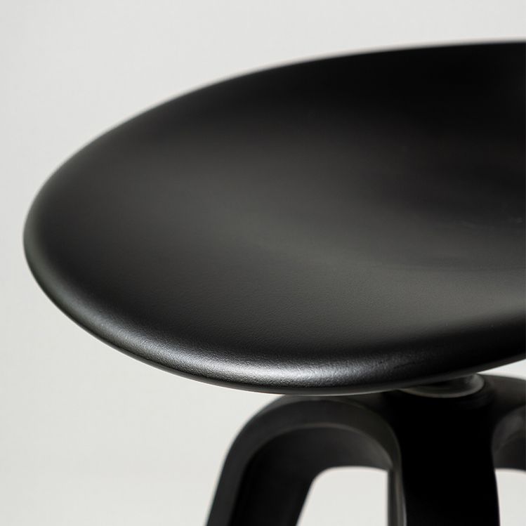 Low Back Plastic Swivel Bar Stool Industrial Armless Stool for Living Room