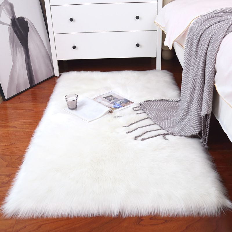 Contemporary Home Decoration Rug Plain Shag Indoor Carpet Polyester Stain Resistant Area Rug