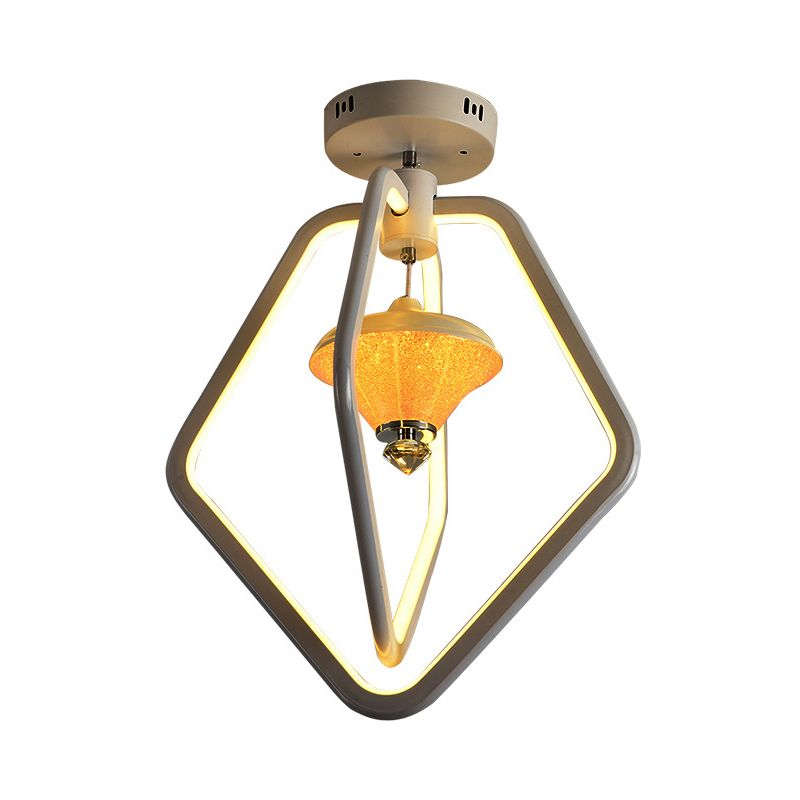 Mont semi-flush à double pentagone acrylique