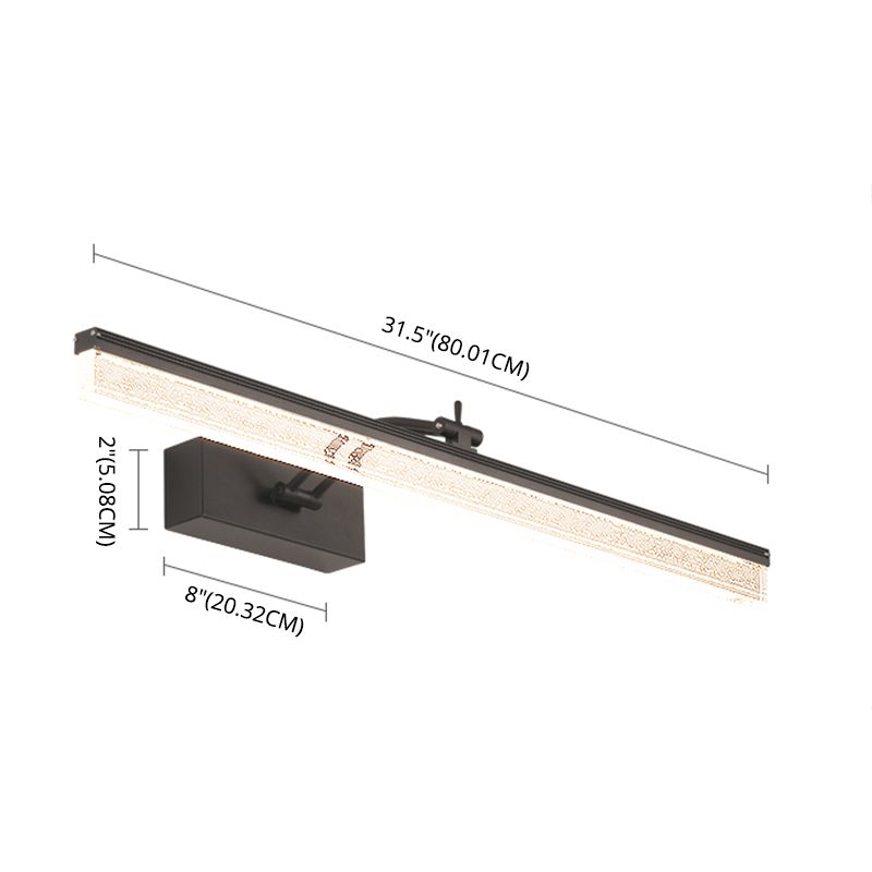Modern Minimalist Style Streamlined Wall Mounted Vanity Lights Metal Vanity Sconce for Toilet