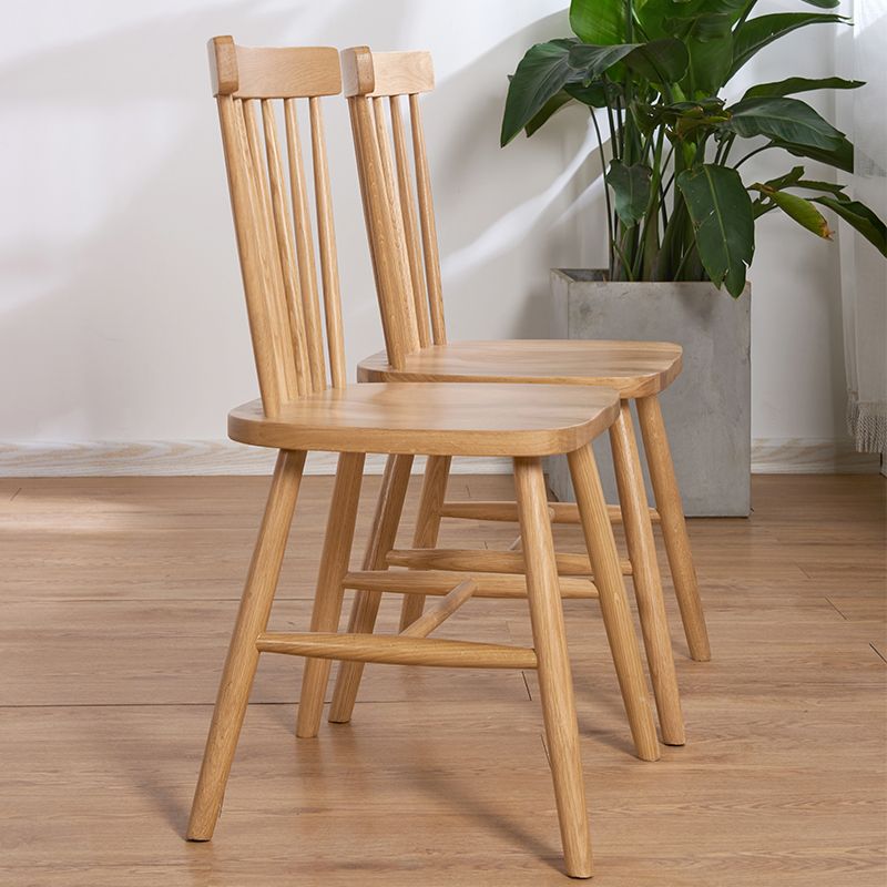 Eigentijdse Windsor rug armloze zijstoelen houten zijkant eetstoelen voor thuis