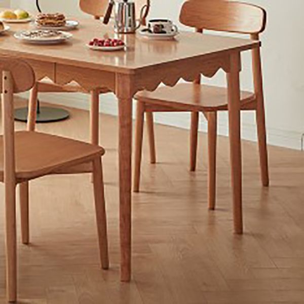 Rectangle Solid Wood Dining Table Mid-Century 4 Legs  Dining Table
