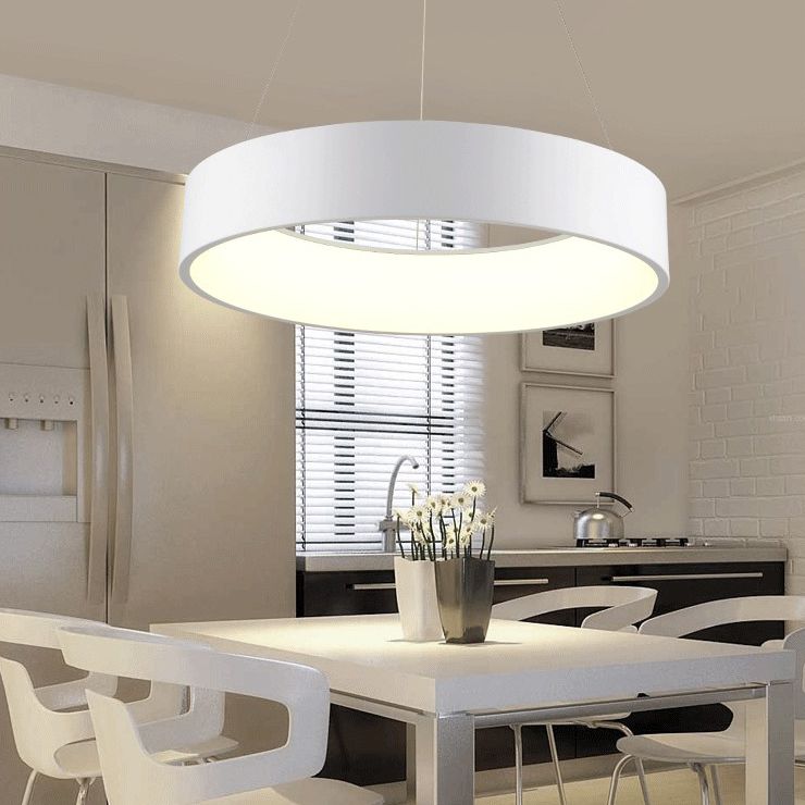 Modern de lámparas de colgante de colgante de estilo minimalista de estilo acrílico colgante de techo acrílico para sala de estar