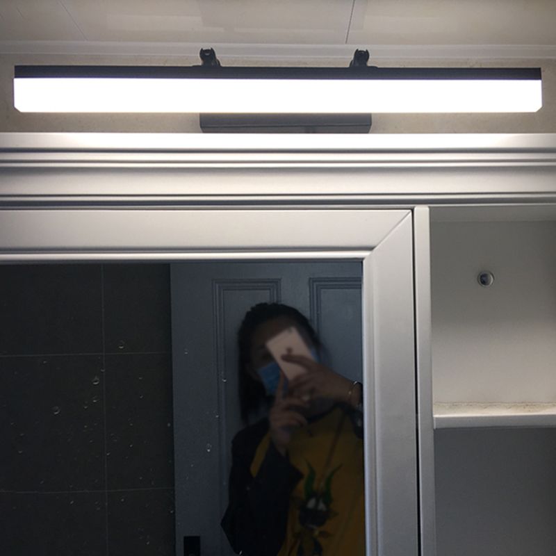 Armed LED Vanity Lamp Modern Minimalist Style Metal Single Vanity Light