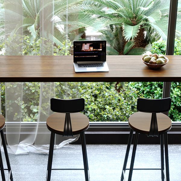 Rectangle Solid Wood Pub/Bar Table Glam Indoor Bistro Bar Height Cocktail Table