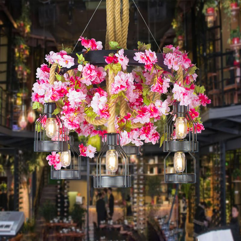 Black 6/12 têtes d'éclairage de lustre