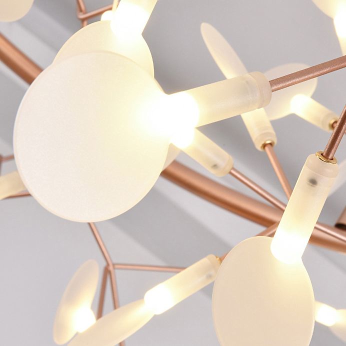 Luces de lámpara de fuego de fuego contemporánea luces de techo de acero inoxidable para sala de estar