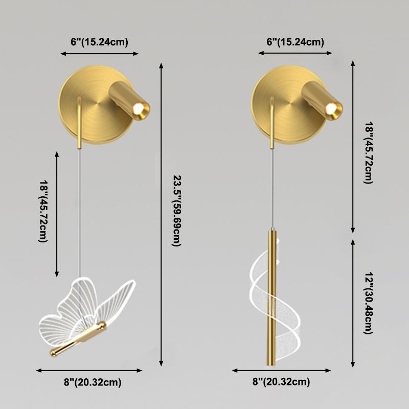 Moderne stijl LED SCONCE WANDELLICHT 2 Lichten Wandlamp in goud voor slaapkamer