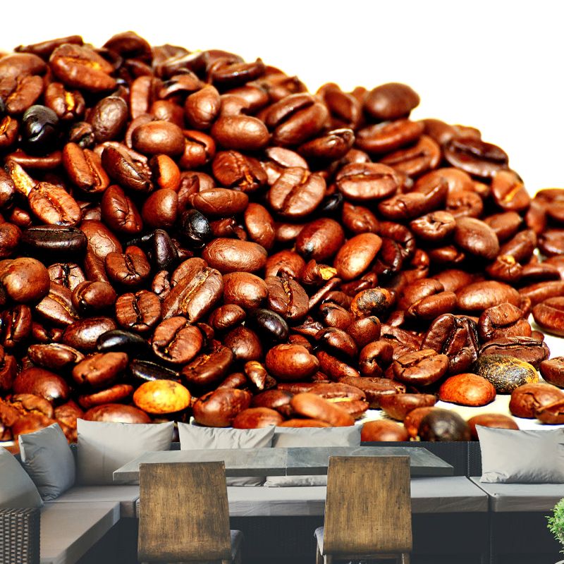 Coffee Mural Wallpaper for Restaurant Decor Stain Resistant, Made to Measure