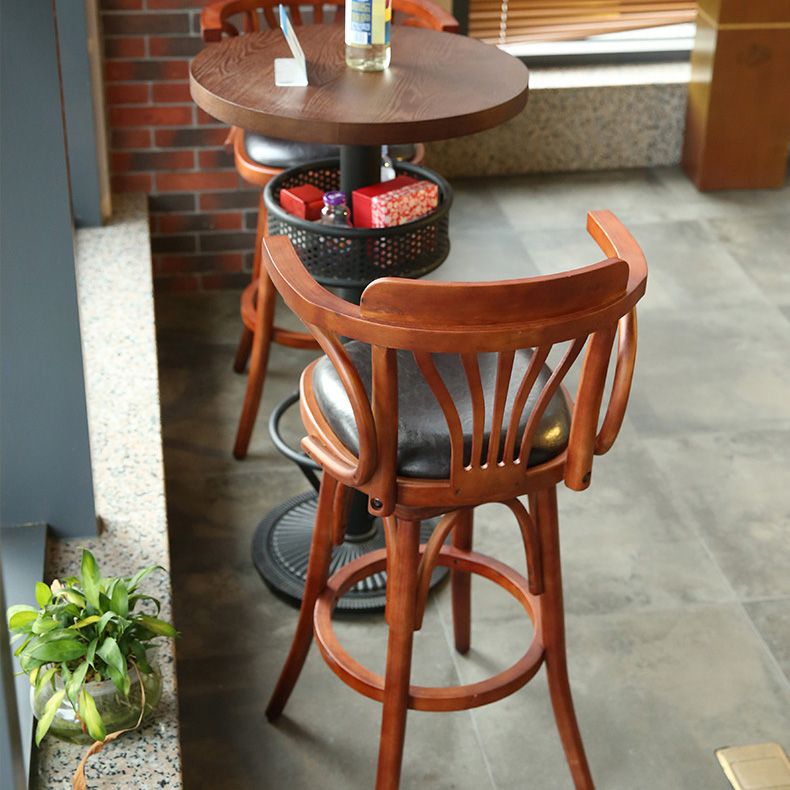 Modern 1/2/3 Pieces Wooden Pub Table Set Fixed Table Counter Table for Dining Room