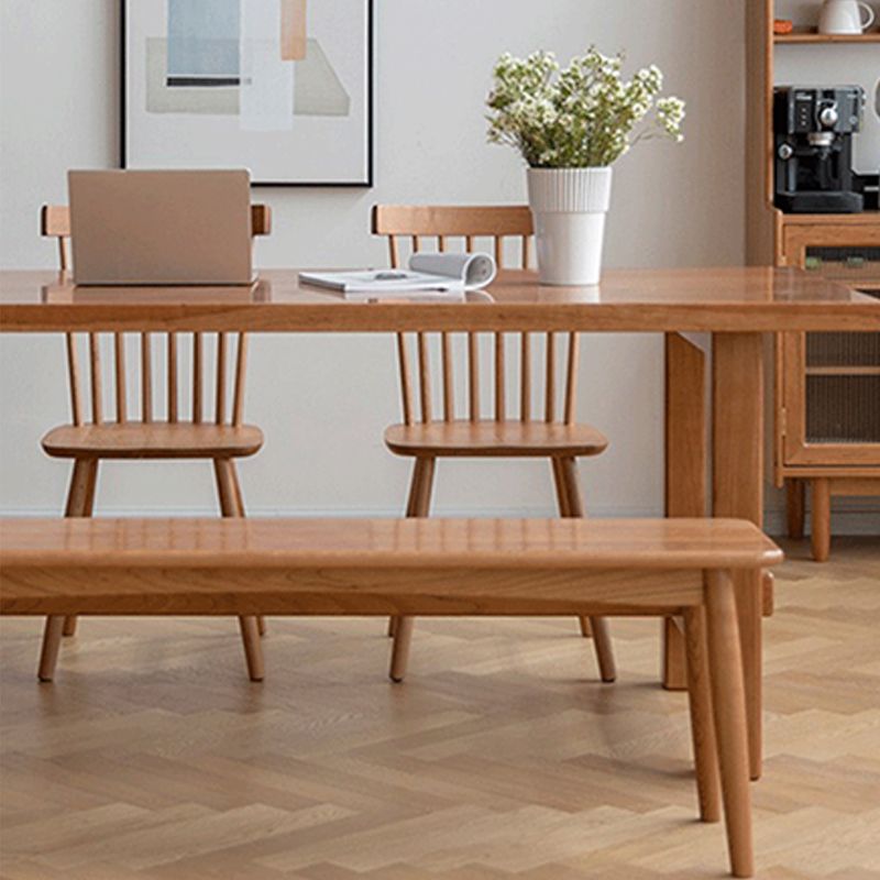 Rectangle Trestle Dining Table Modern Wood Table for Dining Room