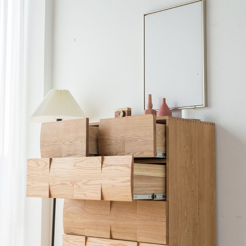 6-Drawer Solid Wood Accent Chest 49.2-In Tall Storage Cabinet