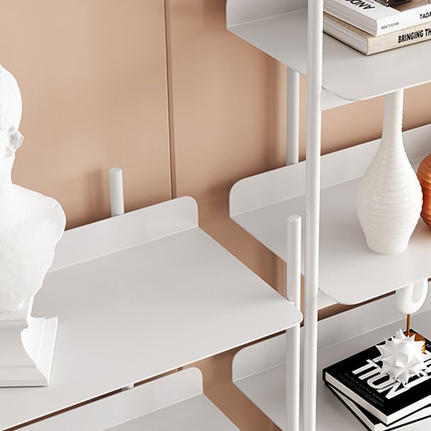 Contemporary Metal Etagere Bookshelf Open Office and Living Room Bookcase