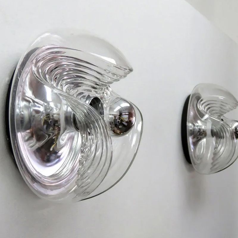 Contemporary Glass Shade Wall Lamp 1-Light Wall Sconce Lighting