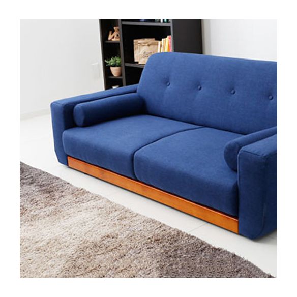 Modern Square Arm Sofa Stain Resistant Fabric Settee for Bonus Room
