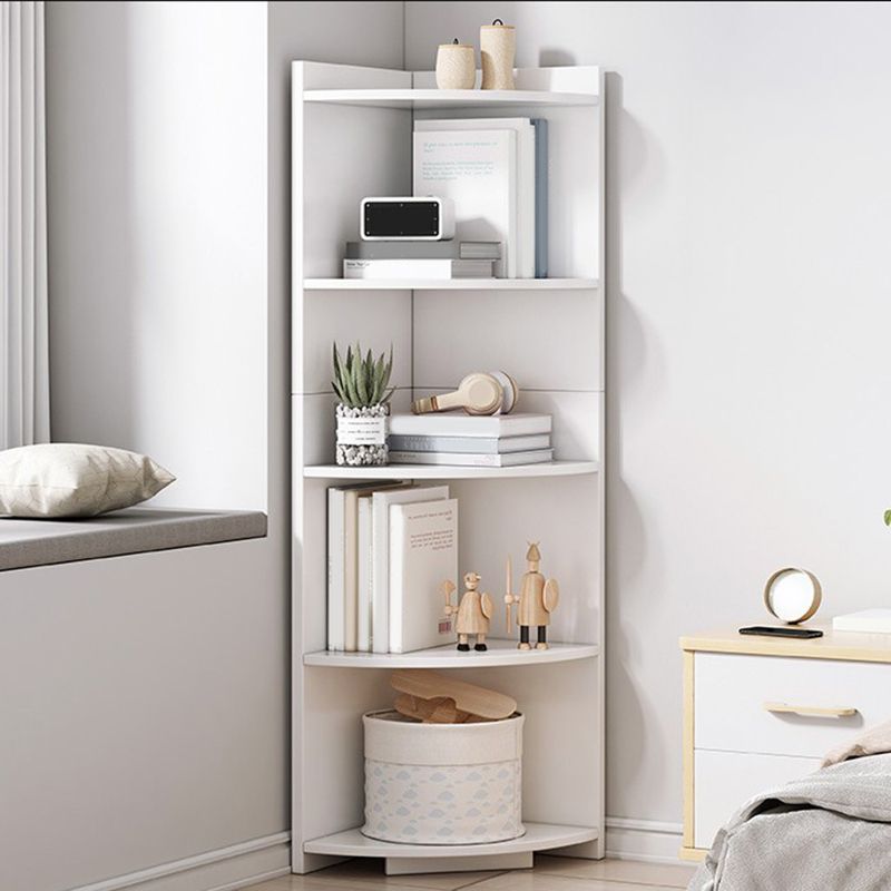 Contemporary Triangle Accent Chest with Shelves Wooden Scratch Resistant Chest