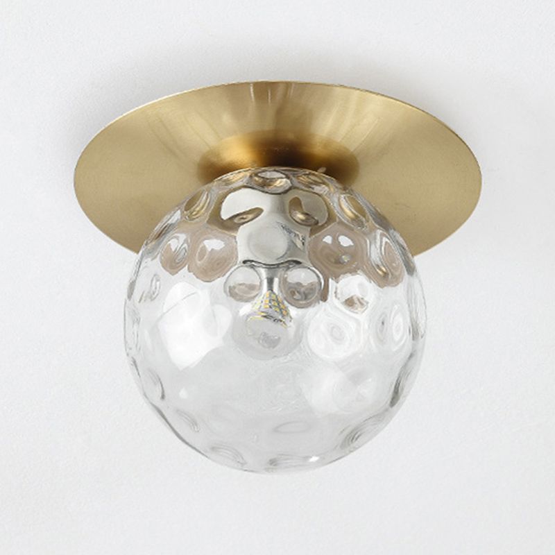 Modernism Flush Mount Ceiling Light Globe Flush Lighting with Glass for Hallway
