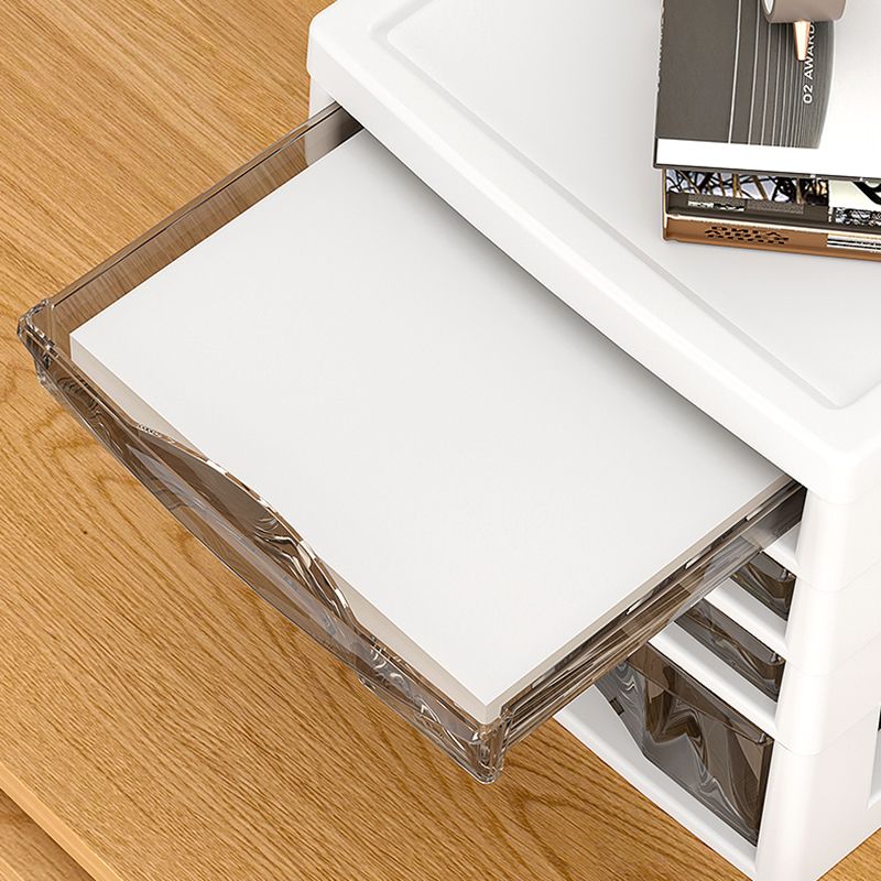 Vertical Transparent Filing Cabinet Modern Movable Plastic File Cabinet