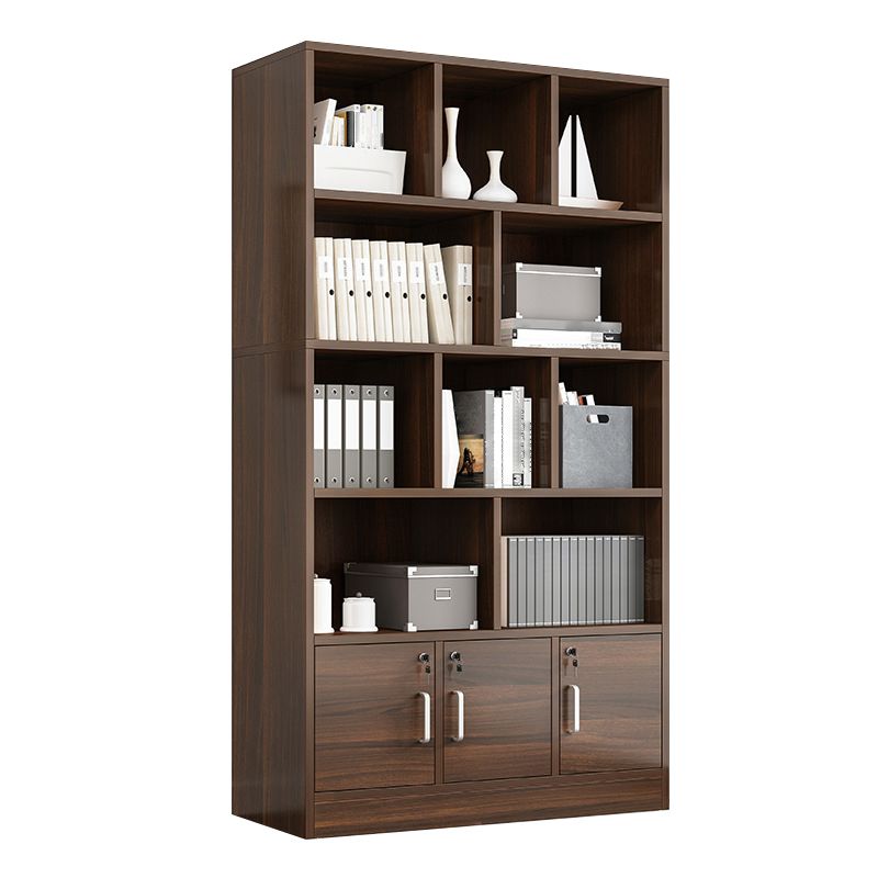 Closed Wooden Bookcase Modern Home Minimalist Living Room Standard Bookshelf