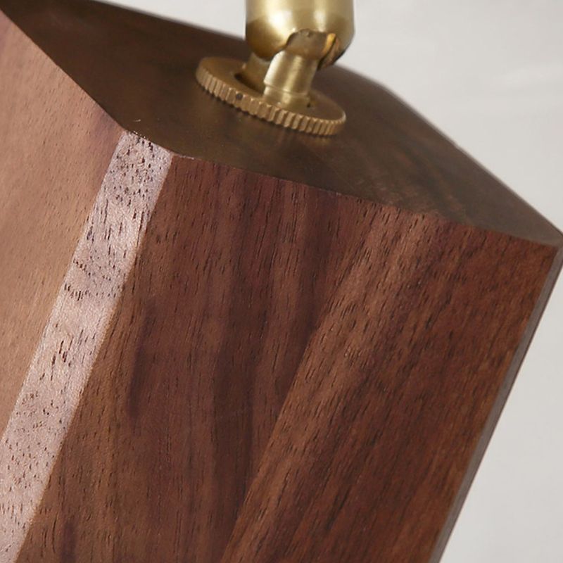 Modern Simple Wooden Wall Light Rectangle Shape Wall Lamp for Living Room