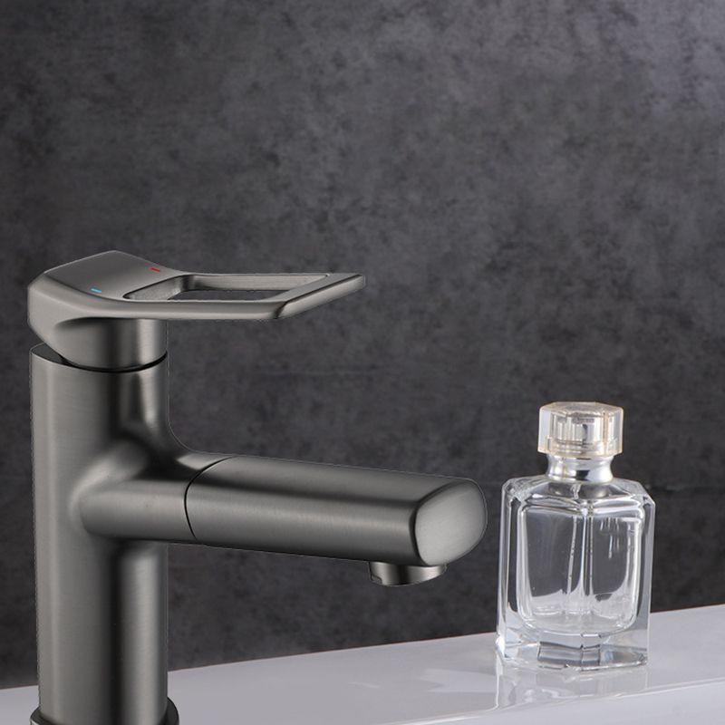 Contemporary Vessel Faucet Copper Single Handle Low Arc Vessel Faucet for Bathroom
