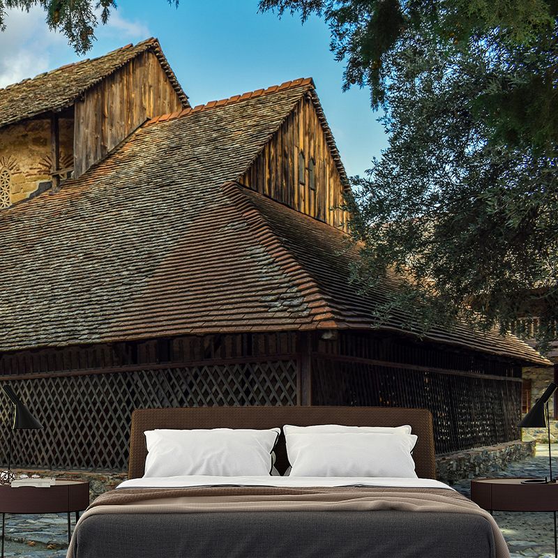 Architexture Photography Style Building Mural Mildew Resistant for Home Decor