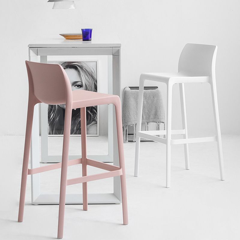 Modern Bar-stool Plastic Counter Bar Stool with Plastic Legs for Restaurant