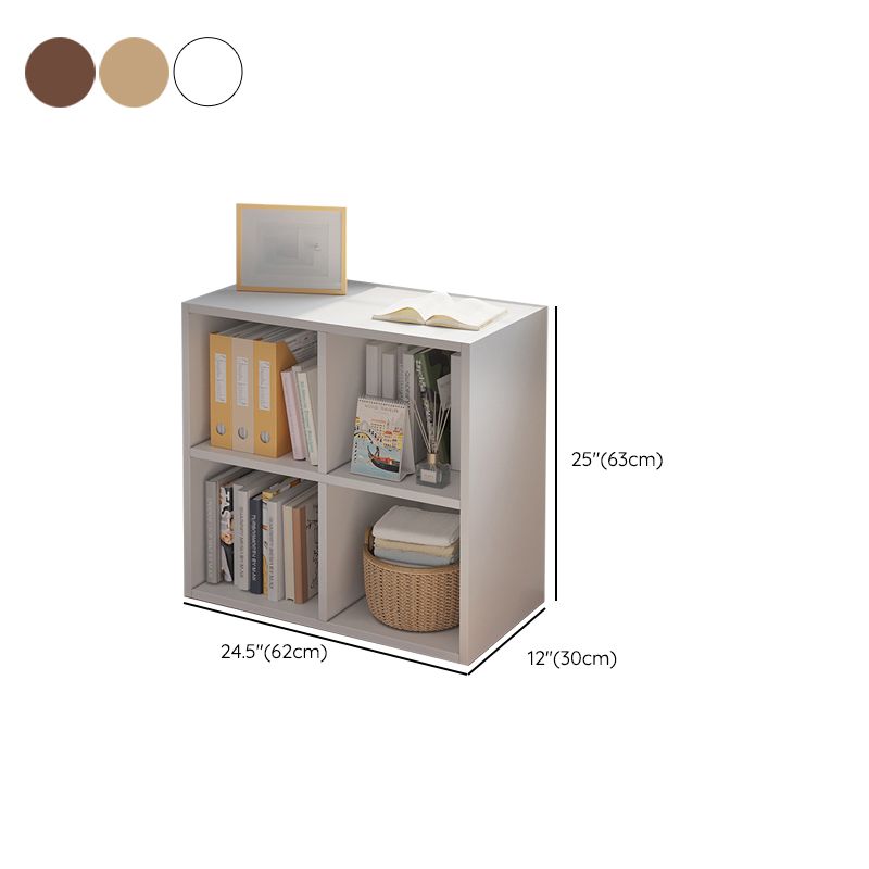 Standard Engineered Wood Bookcase Scandinavian Closed Back Bookshelf